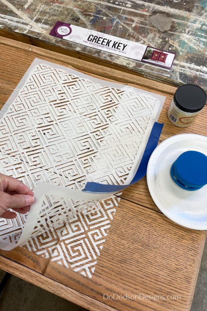 How To Stencil Wood Furniture With Chalk Paint