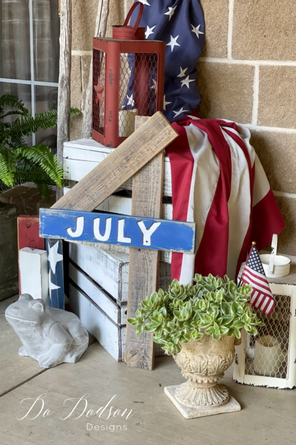 Simple DIY 4th Of July Decor Rustic Wood Sign Do Dodson Designs