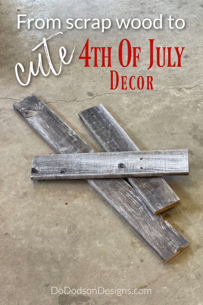 Try this DIY Scrap wood 4th of July decor idea on a budget.