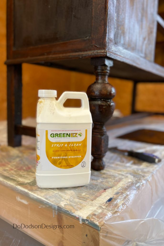 GREENEZ strip & Clean for stripping wood furniture