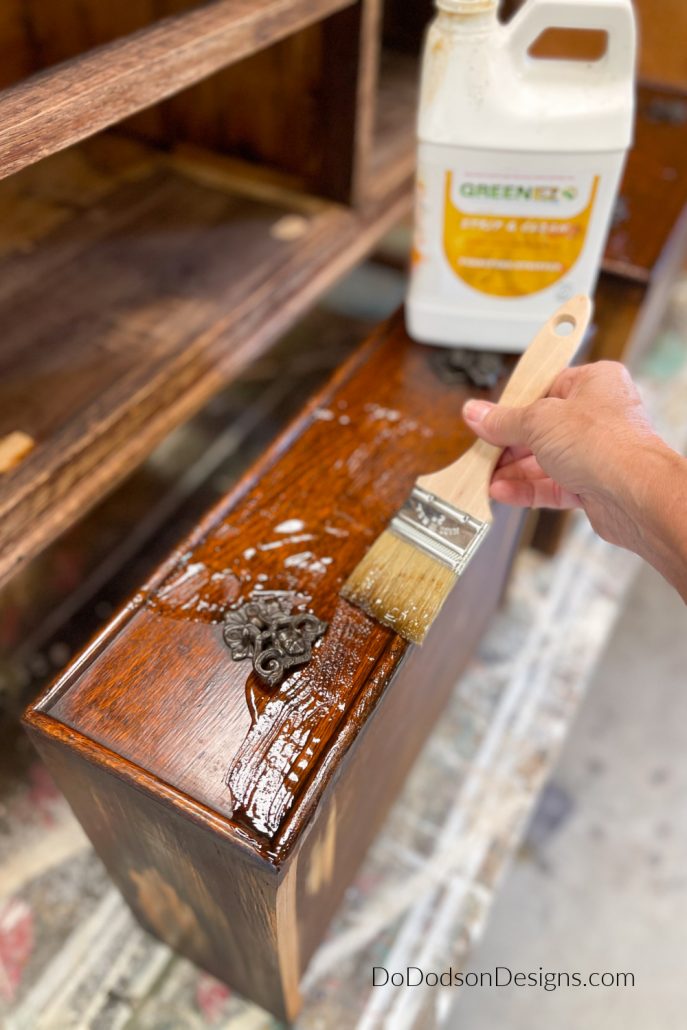 I applied the stripper on the wood surface and waited 2 hours before removing.