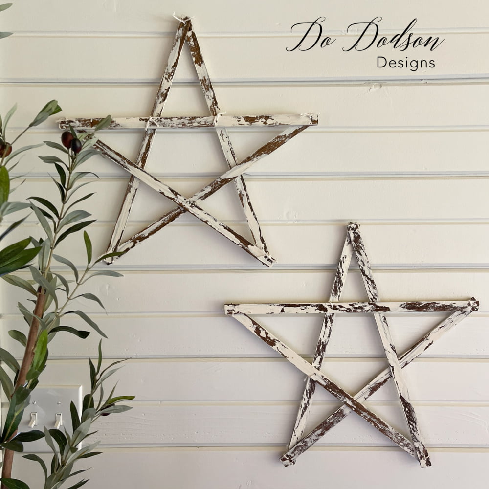 How To Make Rustic DIY Wooden Stars Christmas Craft