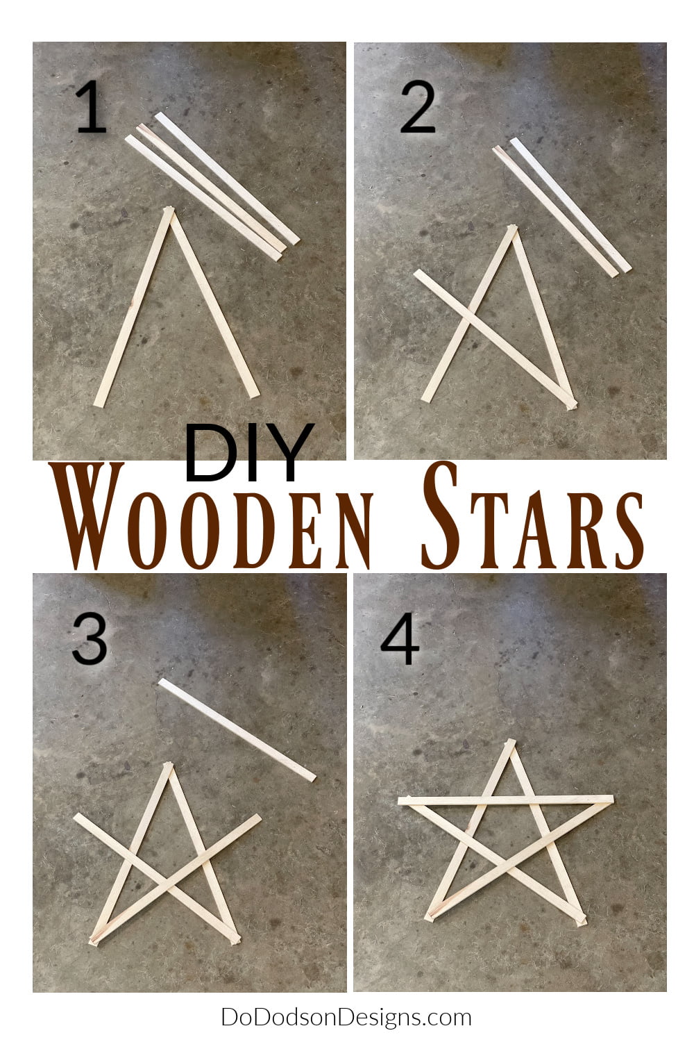 How To Make DIY Wooden Stars Christmas Craft Do Dodson Designs
