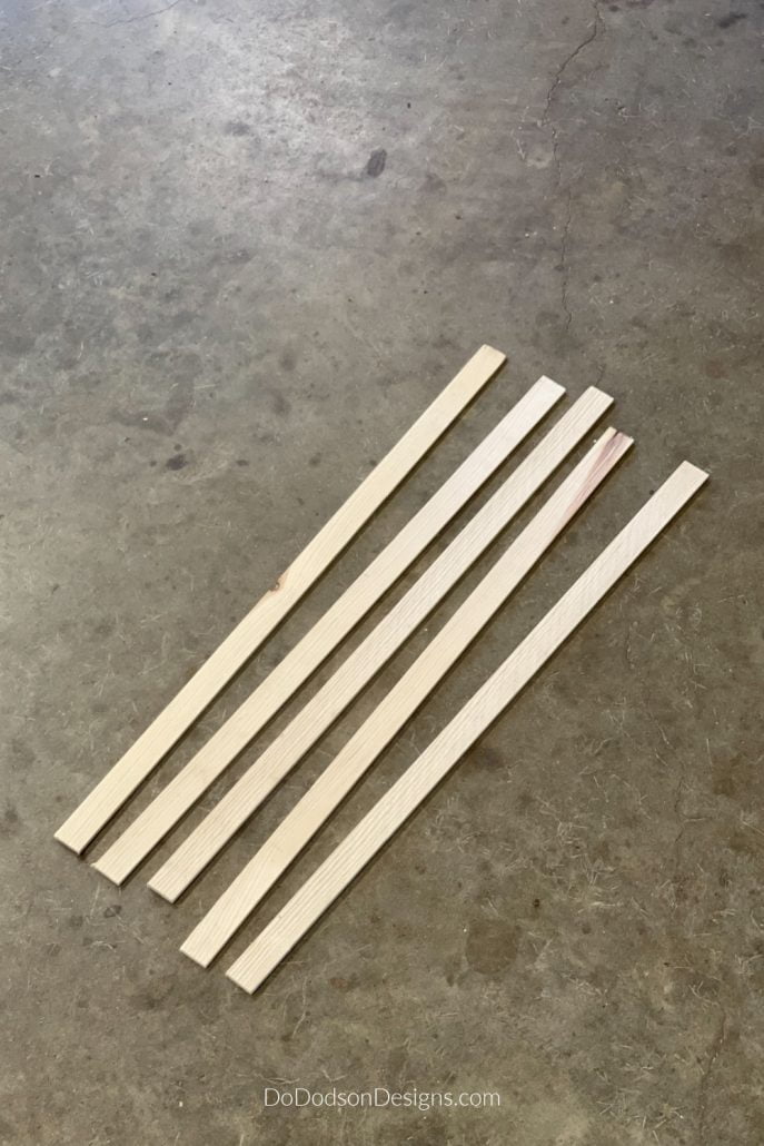 I used 5 pieces of scrap wood to create my DIY wooden stars.