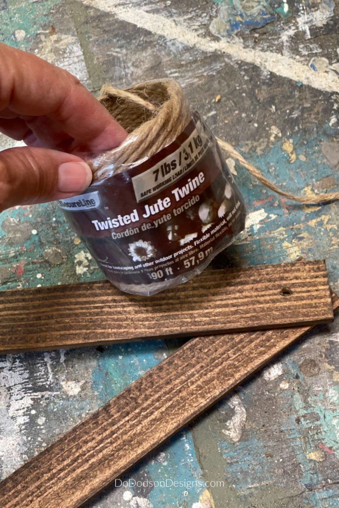 Try using jute to secure the wooden stars together. It adds a rustic farmhouse style element.