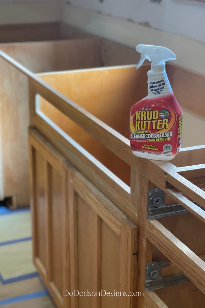 How To Clean Kitchen Cabinets Before Painting With Krud Kutter