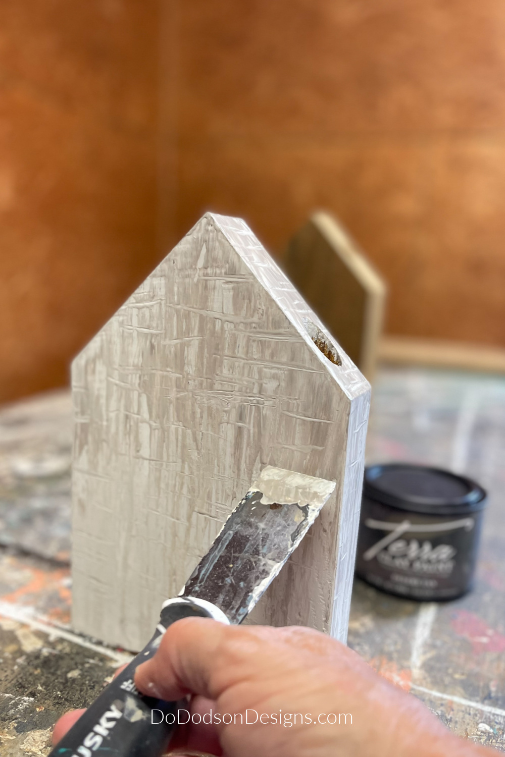 DIY Farmhouse Scrap Wood Block Houses (Crafty Christmas Decor) Do Dodson Designs