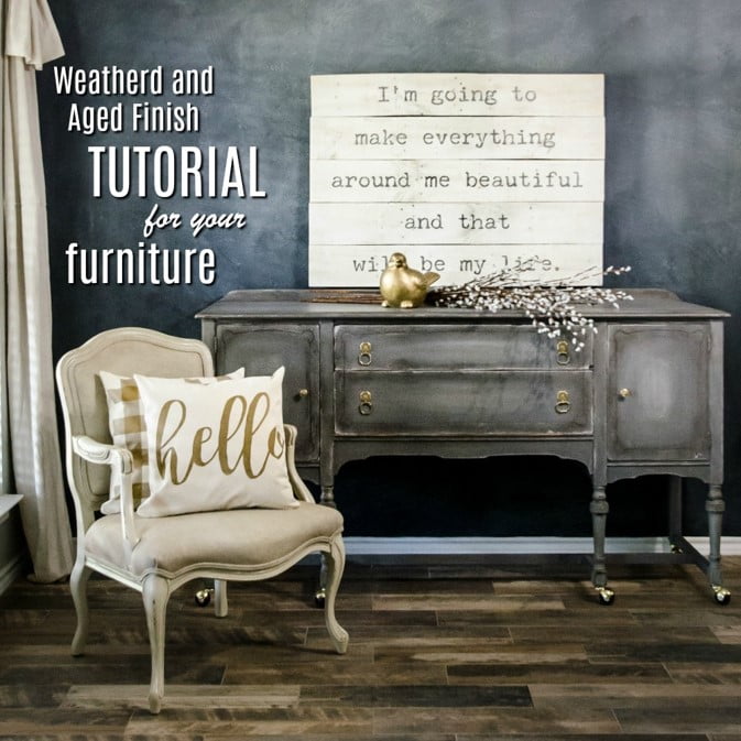Weathered And Aged Finish Furniture Tutorial