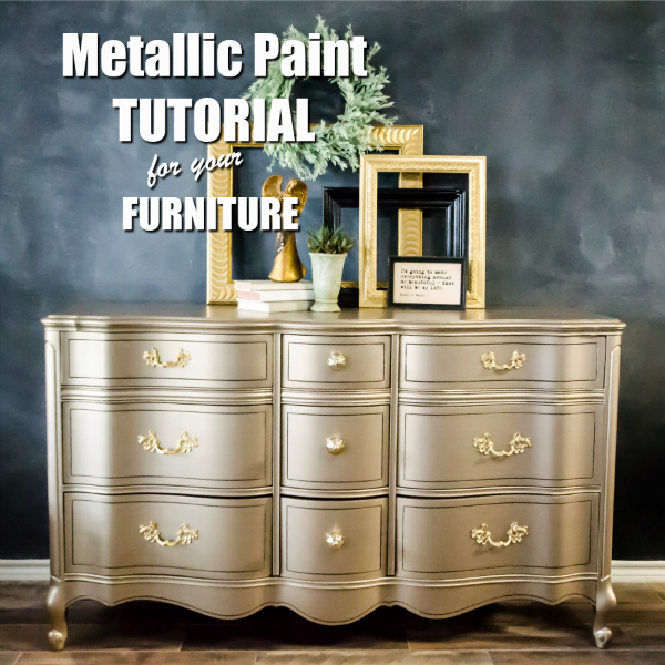Metallic Paint Furniture Tutorial I