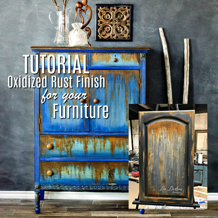 Oxidizing Rust Finish For Furniture Painting Tutorial