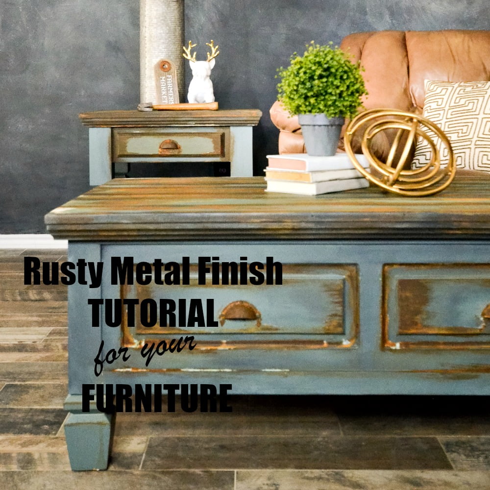 Rusty Metal Finish For Wood Furniture Tutorial