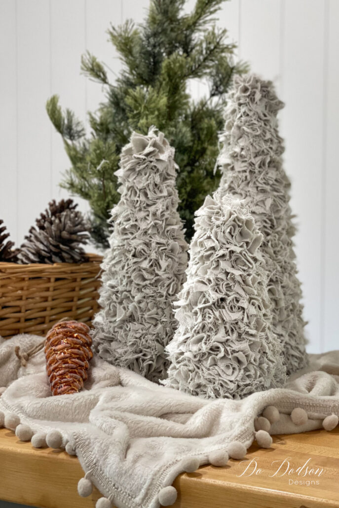 DIY drop cloth Christmas Tree