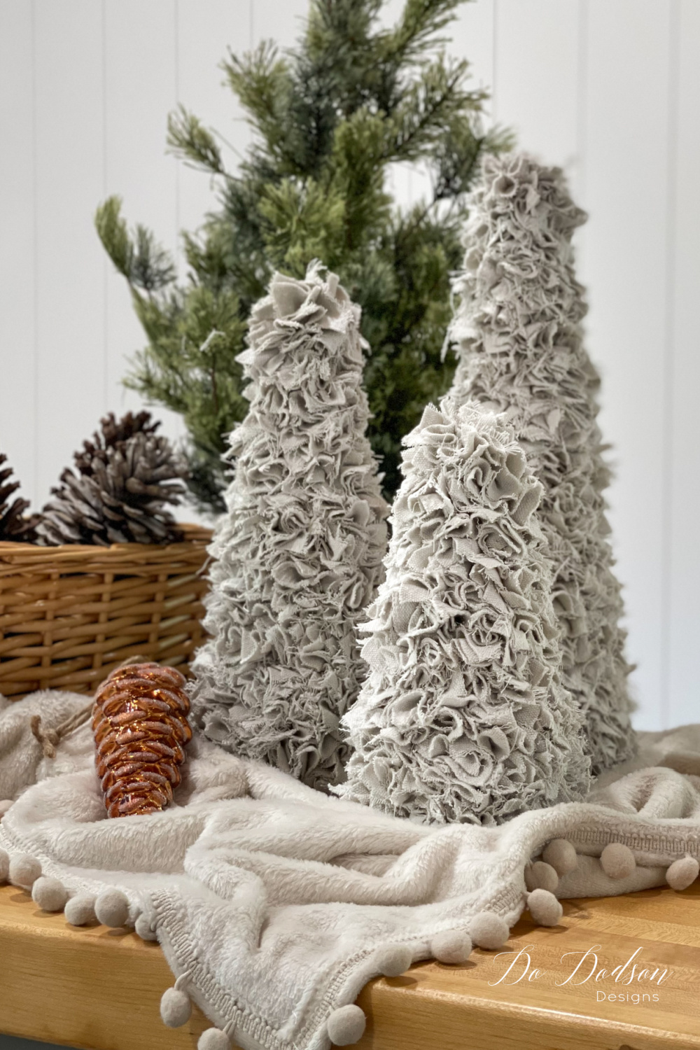 Easy DIY Drop Cloth Christmas Tree (No Sew Craft) Do Dodson Designs
