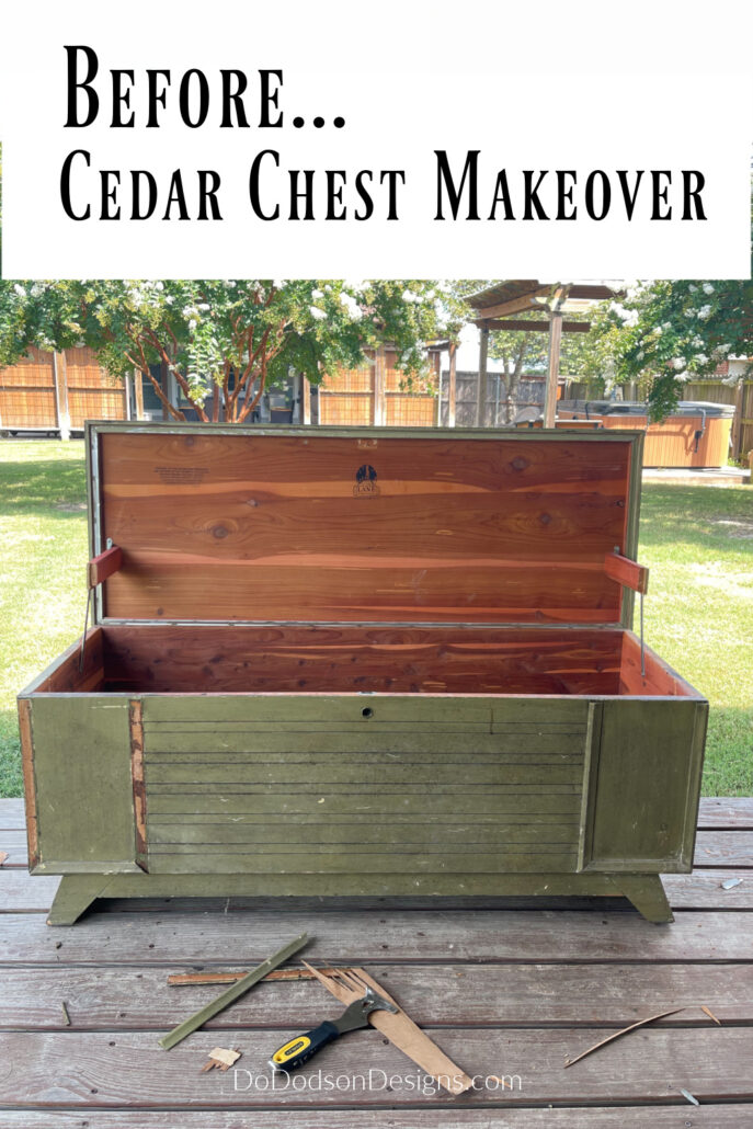 Cedar Chest Makeover Before And After