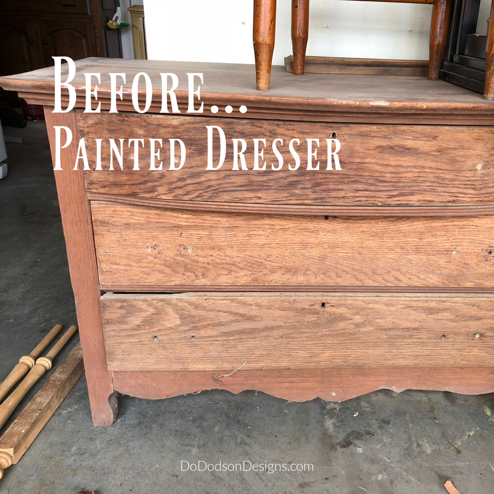 Antique Painted Dresser Before and After