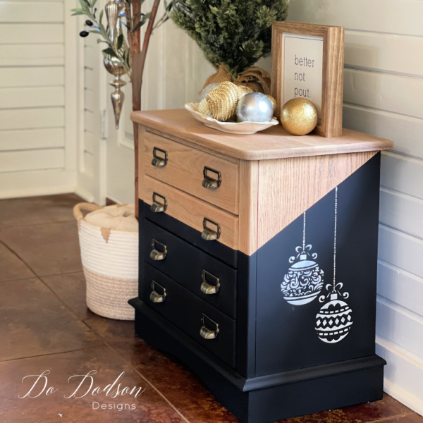 Christmas Furniture Makeover (Two Toned Black & Wood)