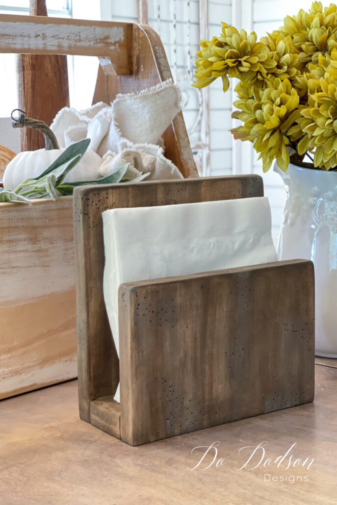 DIY Rustic Wood Napkin Holder 