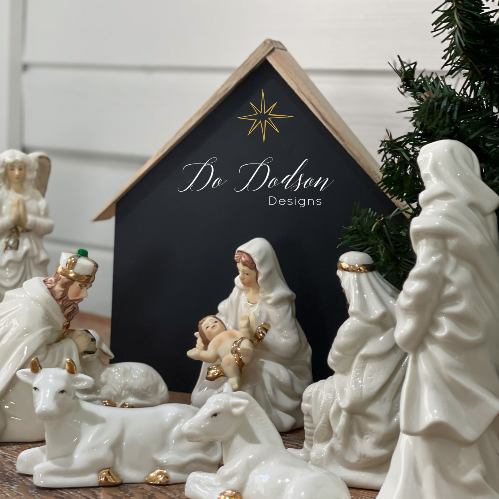 EASY DIY Wooden Block Nativity Scene Stable