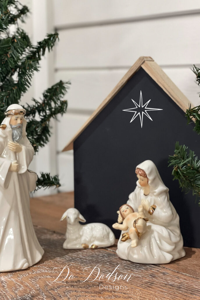 DIY Wooden Nativity Scene Stable