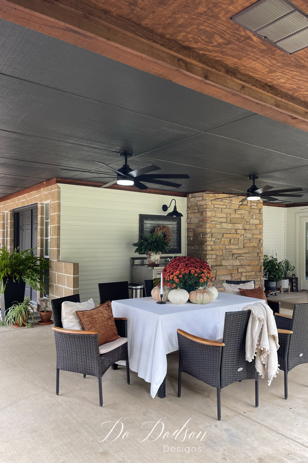 Why I Painted My Porch Ceiling Black Instead Of Blue Do Dodson Designs
