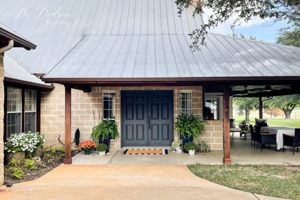 Contemporary Ranch Home Front Porch Makeover