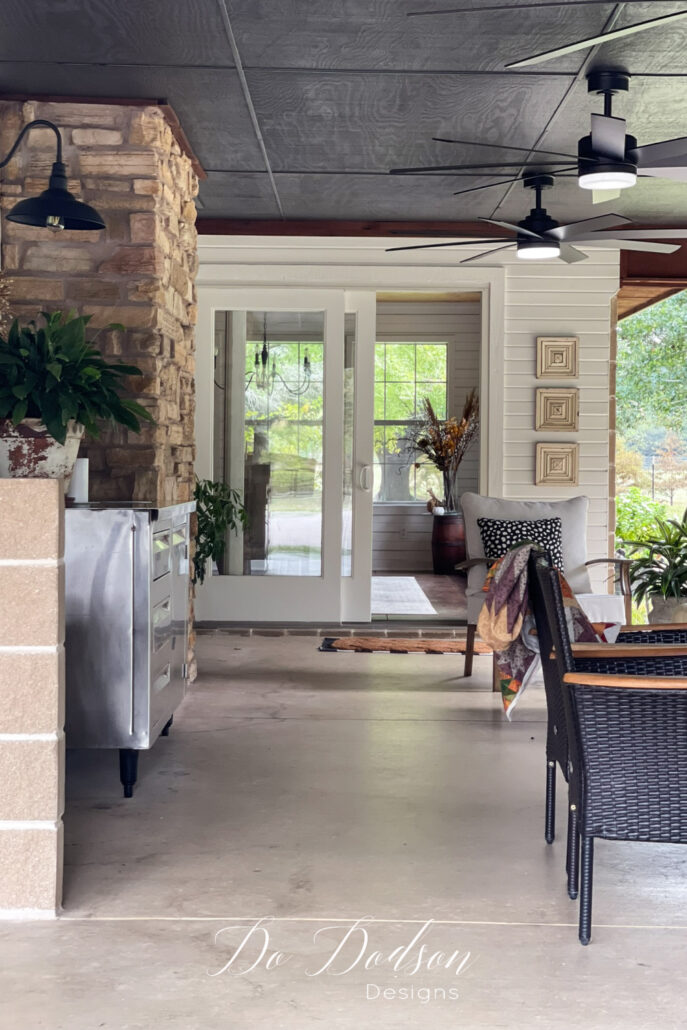 Painted Porch Ceiling Black