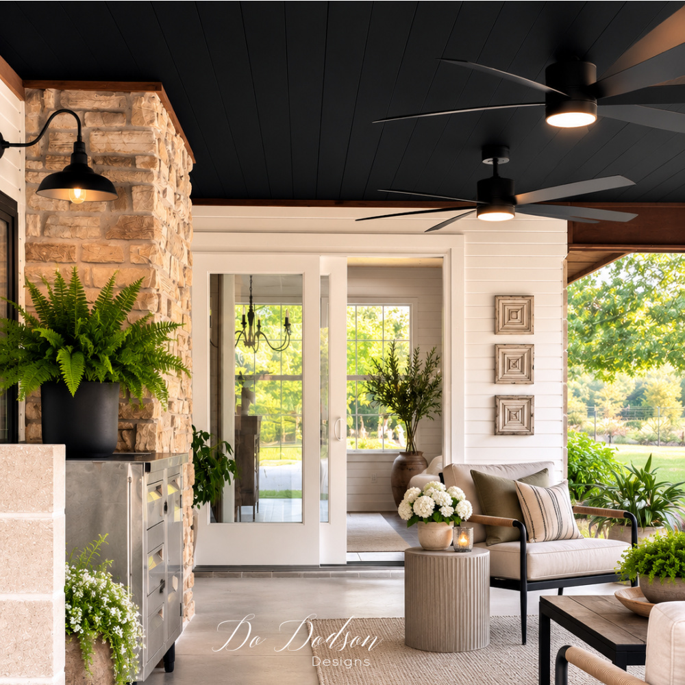 Why I Painted My Porch Ceiling Black Instead Of Blue