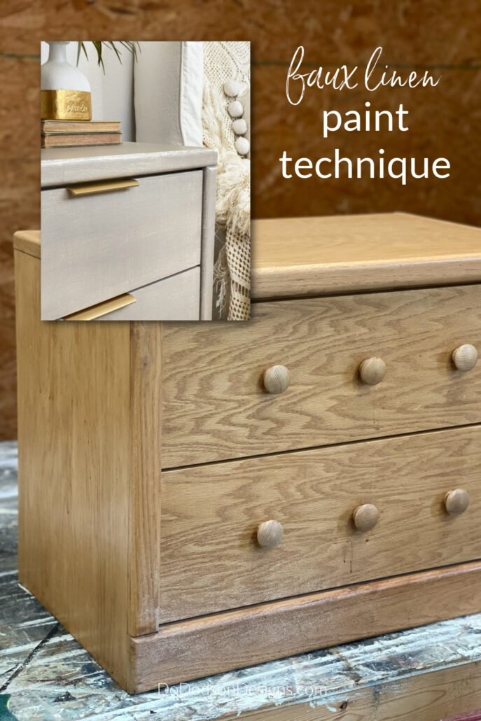 Faux Linen Painted Furniture | Before And After 