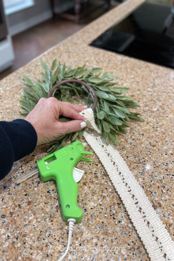 How To Hang Mini Wreaths On Cabinets