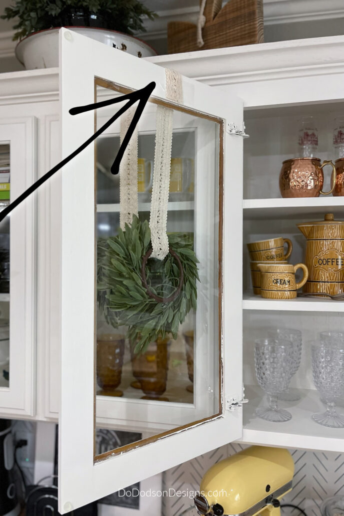 How To Hang Mini Wreaths On Kitchen Cabinets