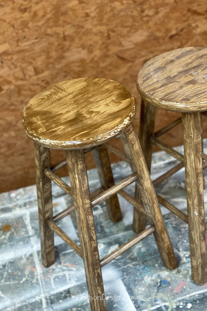 bar stool makeover before and after