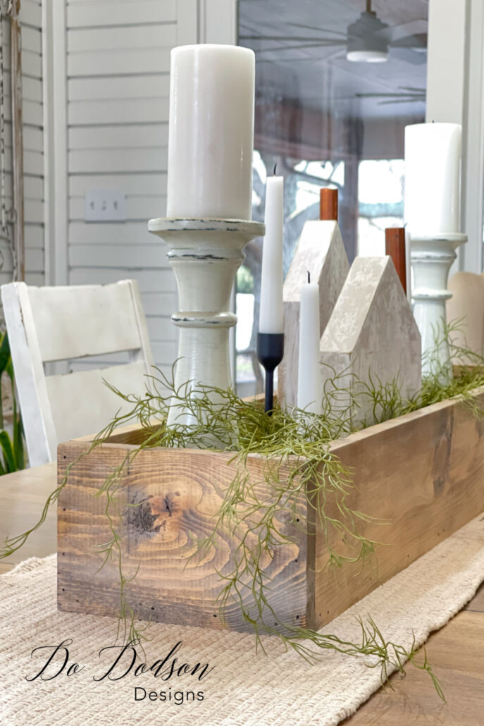 Easiest DIY Wood Box Centerpiece You'll Ever Make - Do Dodson Designs