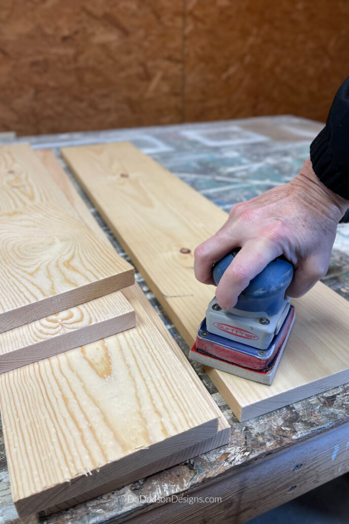 DIY wood box centerpiece