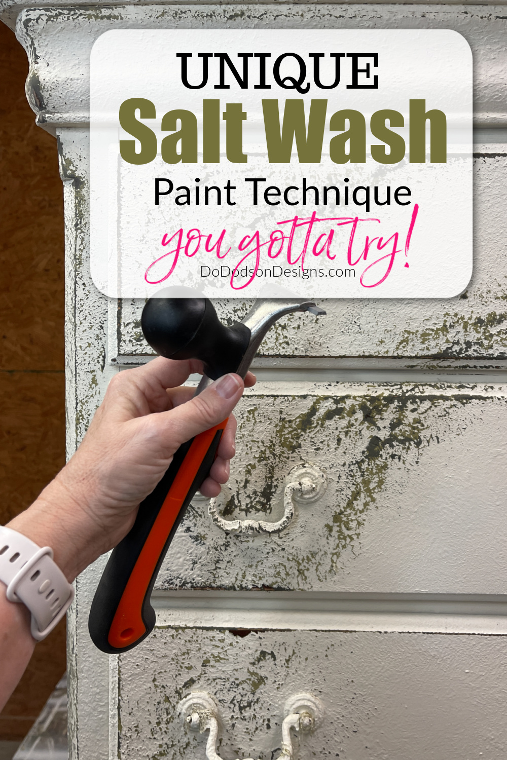 Unique Salt Wash Paint Technique For Furniture