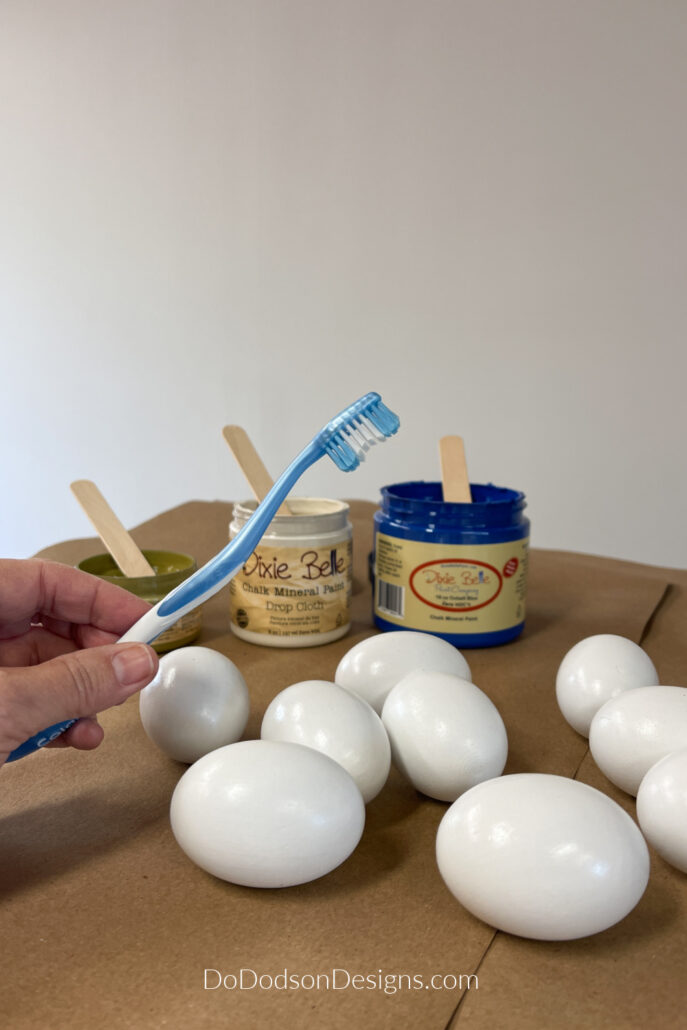 How To Paint Easter Eggs With A Toothbrush