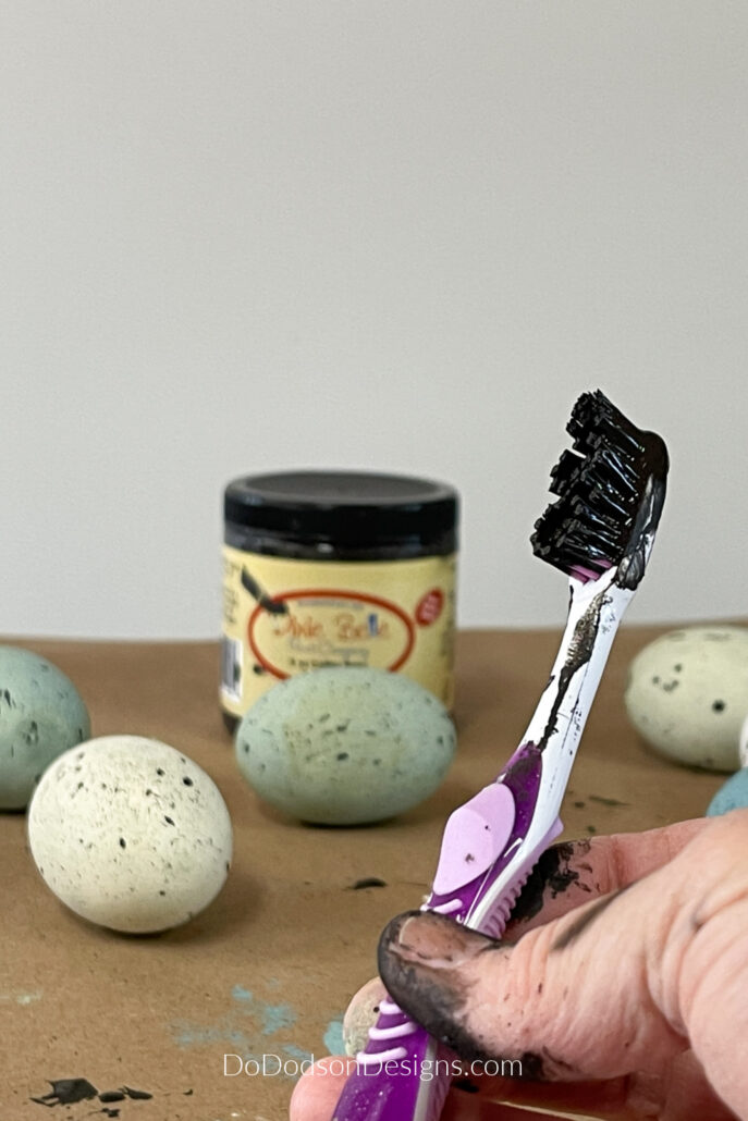 How To Paint Speckled Eggs With A Toothbrush