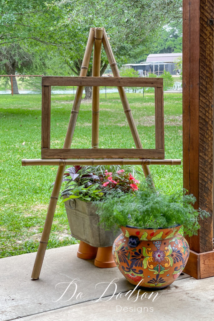 DIY Garden Easel (Elevate Your Backyard Decor) - Do Dodson Designs