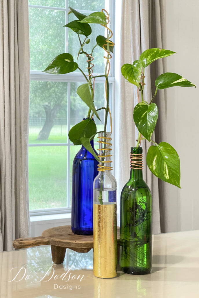 DIY Wine Bottle Vases