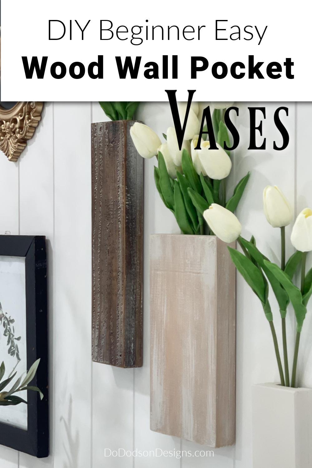 Trendy DIY Wood Wall Pockets | Home Decor Vase