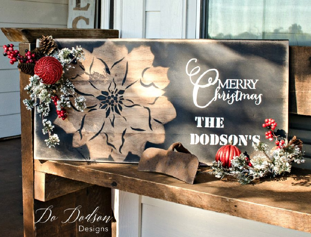 DIY Wood Merry Christmas Sign