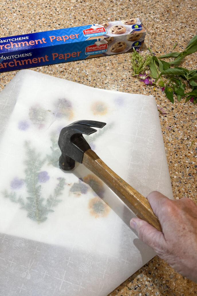How To Pound Flowers On Watercolor Paper