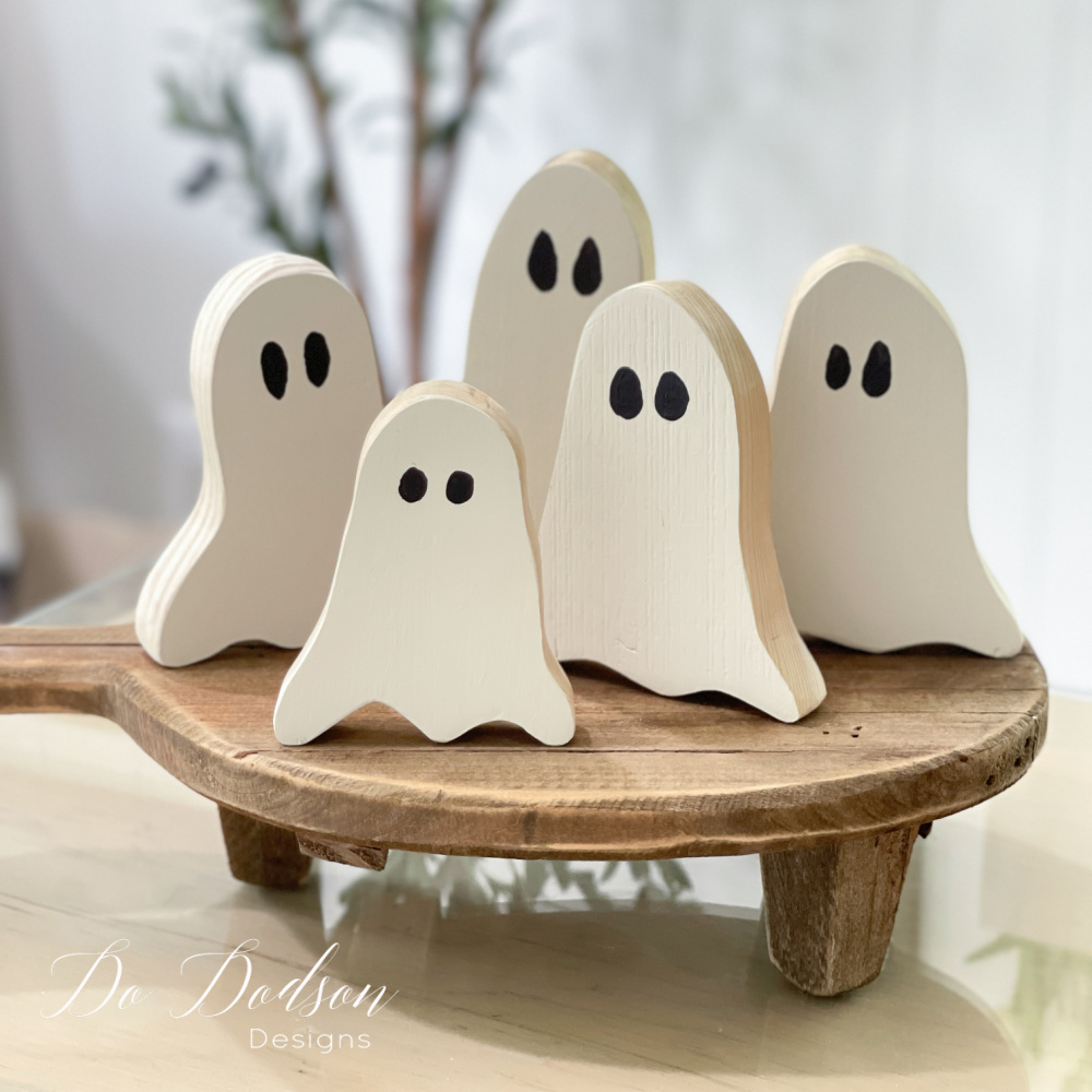 How To Make DIY Wooden Ghosts (Easy Halloween Craft) - Do Dodson Designs