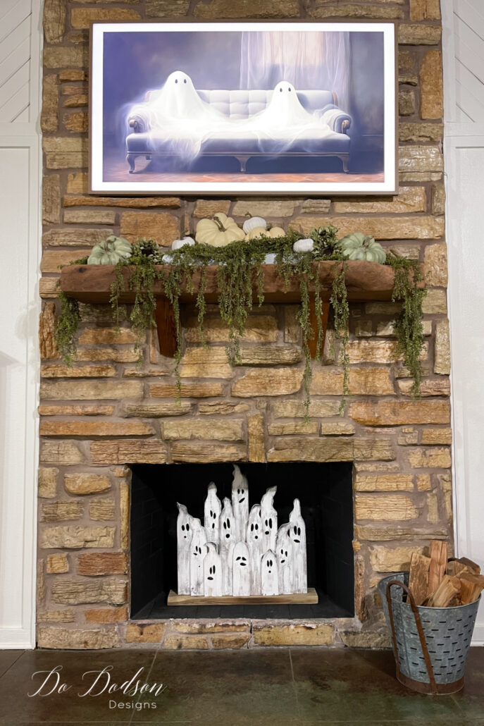 DIY Halloween Fireplace Decor 