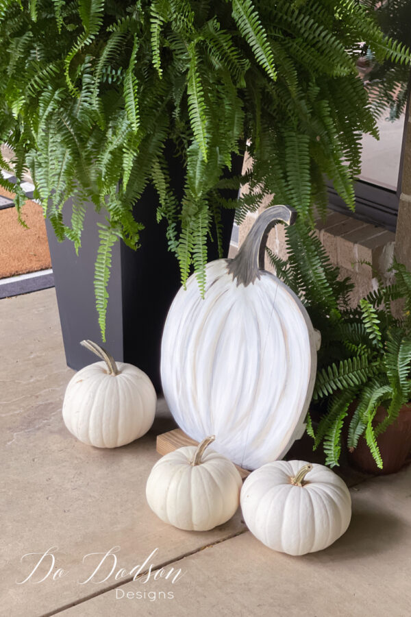 Easy DIY Wood Pumpkin (Front Porch Decor On The Cheap) - Do Dodson Designs
