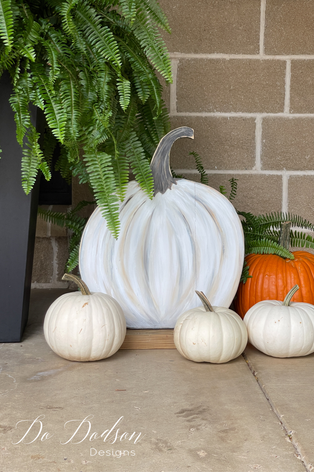 Easy DIY Wood Pumpkin (Front Porch Decor On The Cheap) - Do Dodson Designs