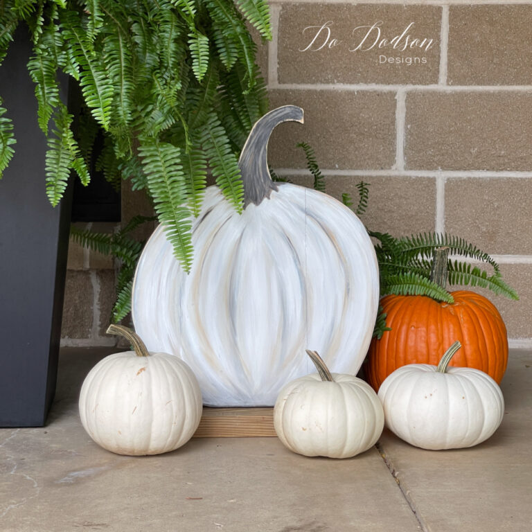 Easy DIY Wood Pumpkin (Front Porch Decor On The Cheap) - Do Dodson Designs