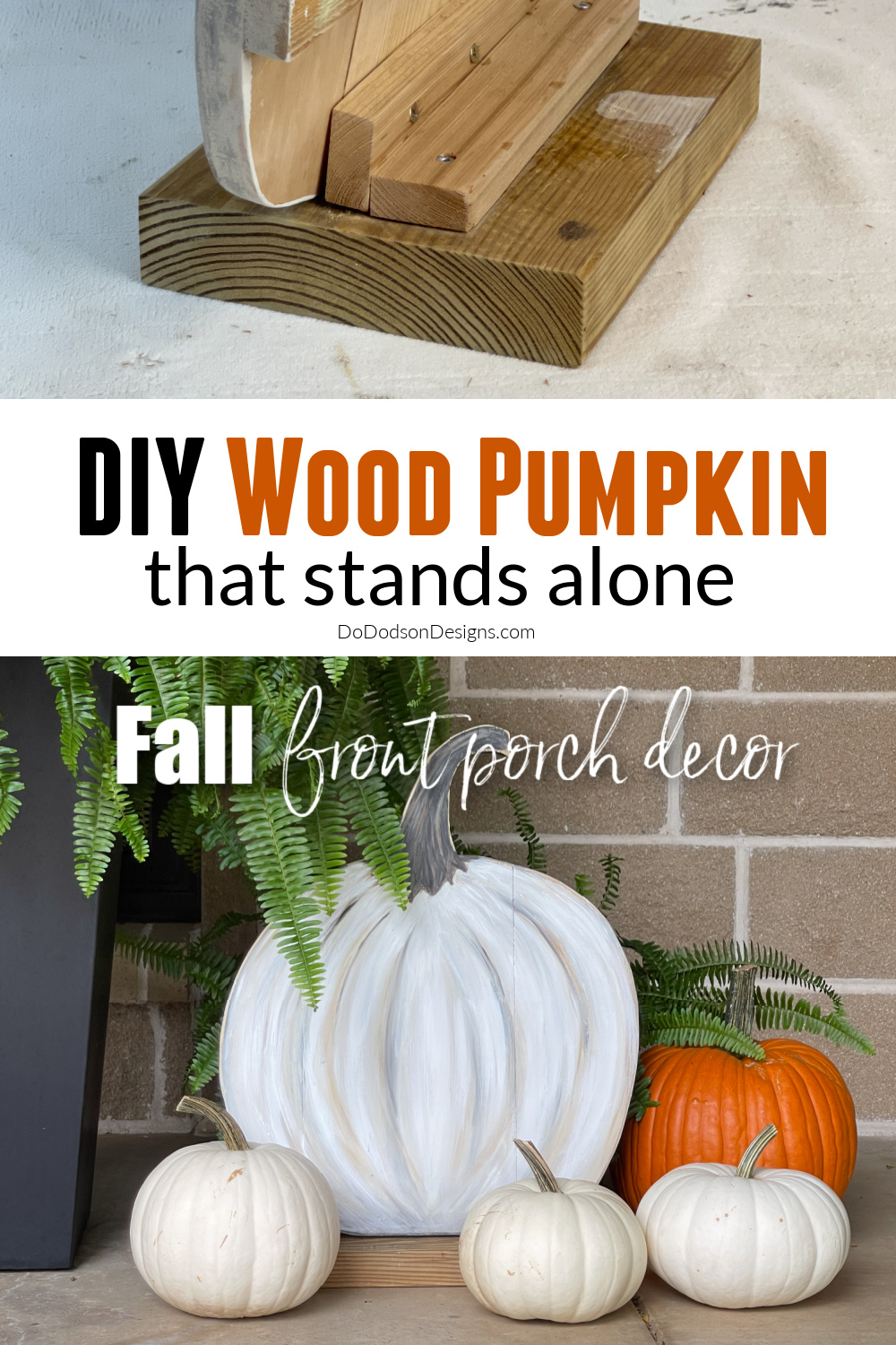 Easy DIY Wood Pumpkin (Front Porch Decor On The Cheap)