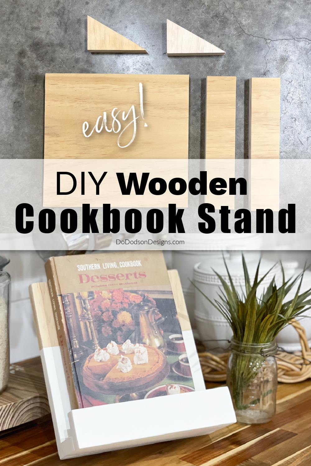 Easy DIY Cookbook Stand Made From Scrap Wood