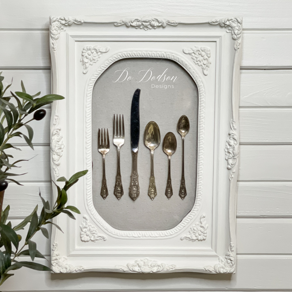 Repurposed Picture Frame (DIY Framed Silverware Display)