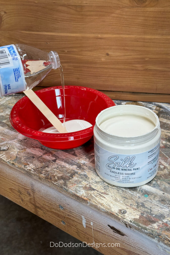 How To Whitewash wood furniture with Silk All In One Paint